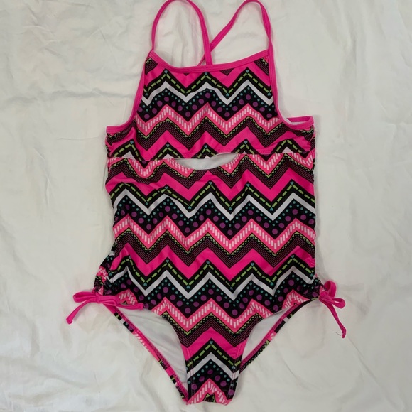 PSNY Lot of 2 Girls Tankini & 1 Piece Swimsuits Size 12 - Picture 3 of 10